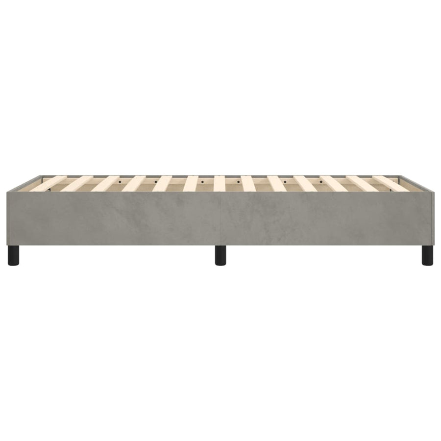 Boxspringframe Fluweel Lichtgrijs 80 x 200 cm 35 cm