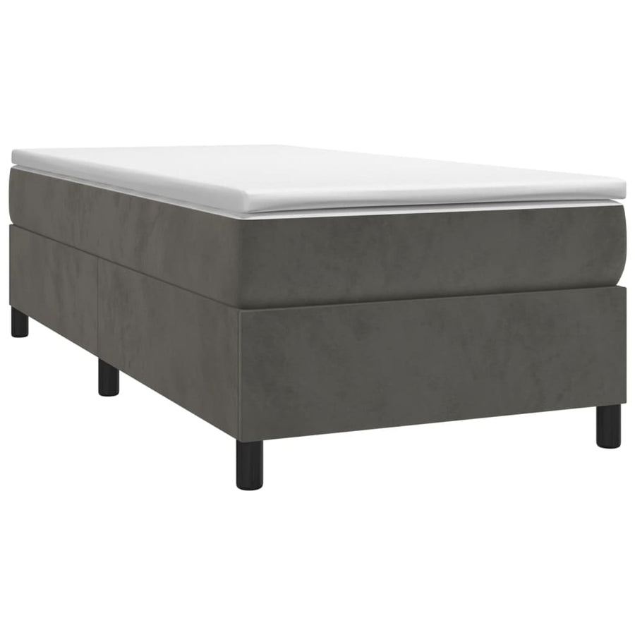 Boxspringframe Fluweel Donkergrijs 80 x 200 cm 35 cm