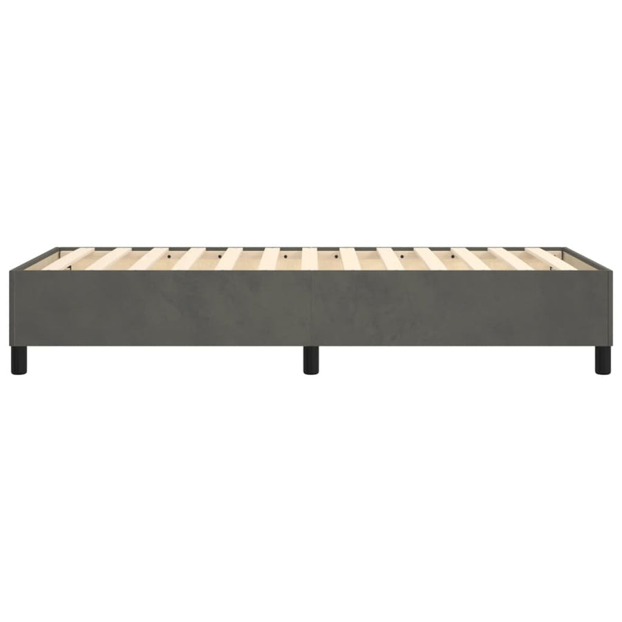 Boxspringframe Fluweel Donkergrijs 80 x 200 cm 35 cm