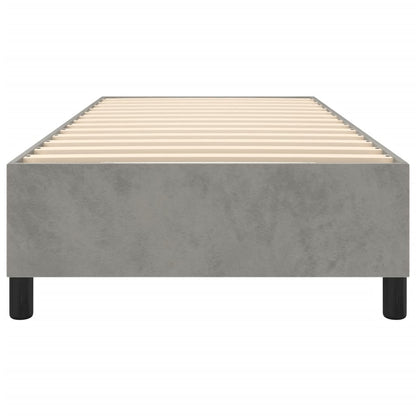 Boxspringframe Fluweel Lichtgrijs 90 x 190 cm 35 cm