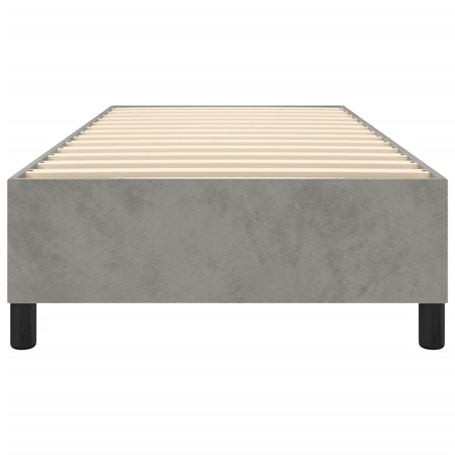 Boxspringframe Fluweel Lichtgrijs 90 x 190 cm 35 cm