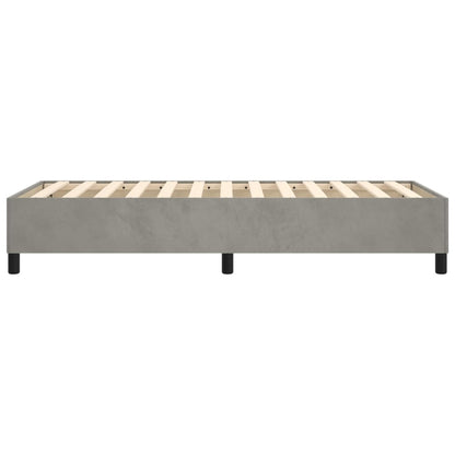 Boxspringframe Fluweel Lichtgrijs 90 x 190 cm 35 cm