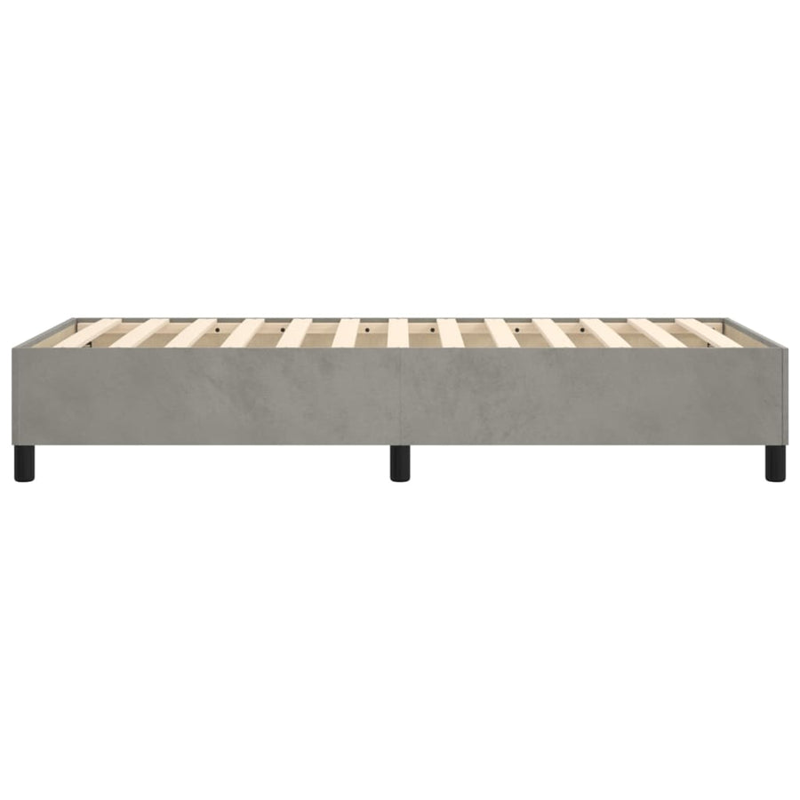 Boxspringframe Fluweel Lichtgrijs 90 x 190 cm 35 cm