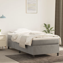 Boxspringframe Fluweel Lichtgrijs 90 x 190 cm 35 cm