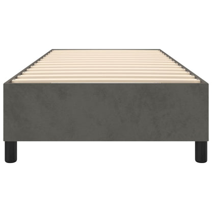 Boxspringframe Fluweel Donkergrijs 90 x 190 cm 35 cm