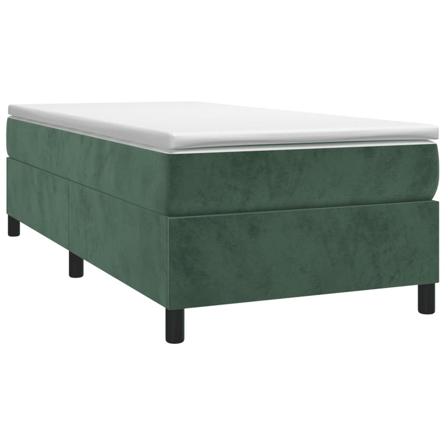 Boxspringframe Fluweel Donkergroen 90 x 190 cm 35 cm