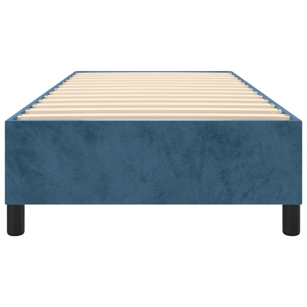Boxspringframe Fluweel Donkerblauw 90 x 190 cm 35 cm