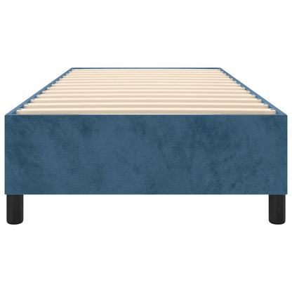 Boxspringframe Fluweel Donkerblauw 90 x 190 cm 35 cm