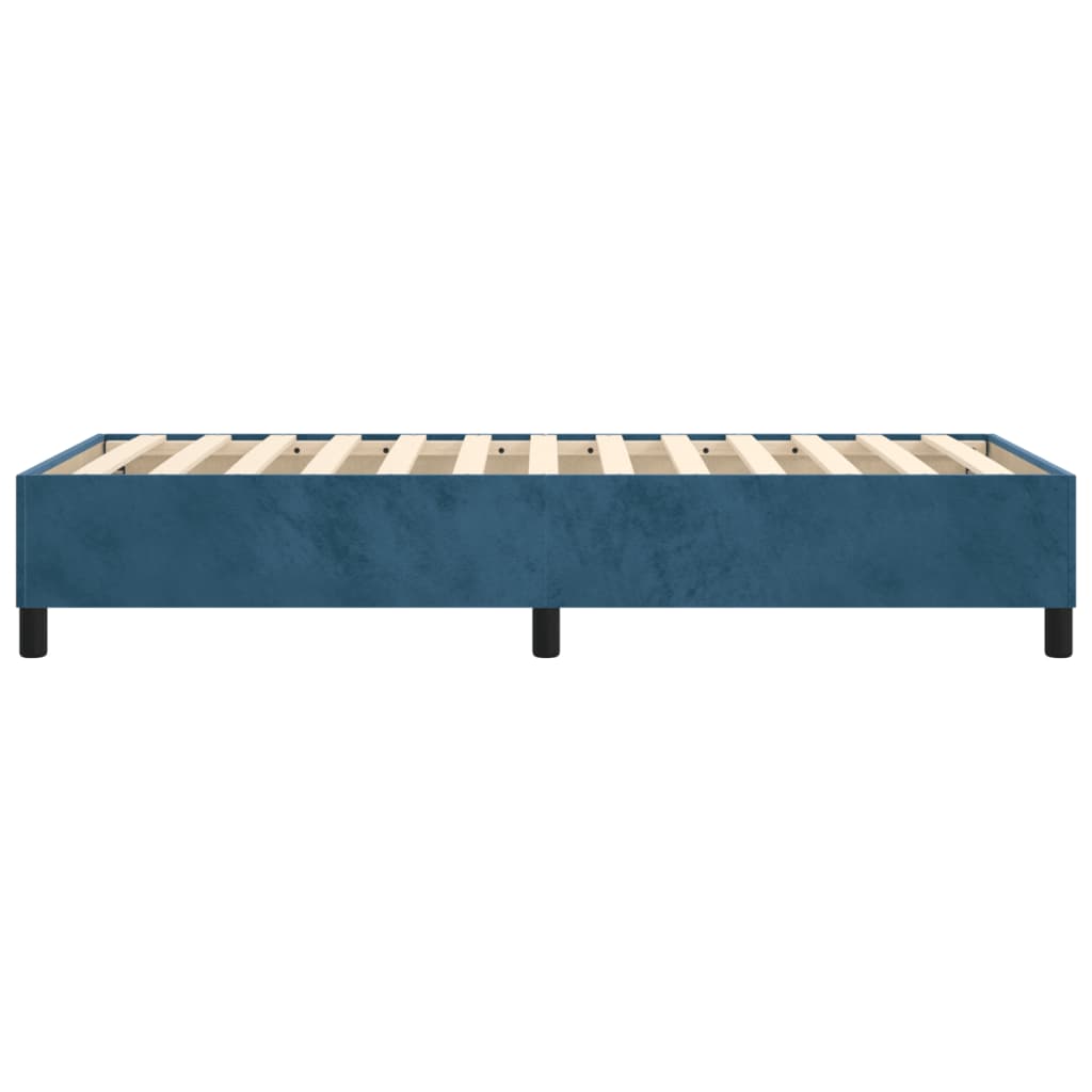 Boxspringframe Fluweel Donkerblauw 90 x 190 cm 35 cm