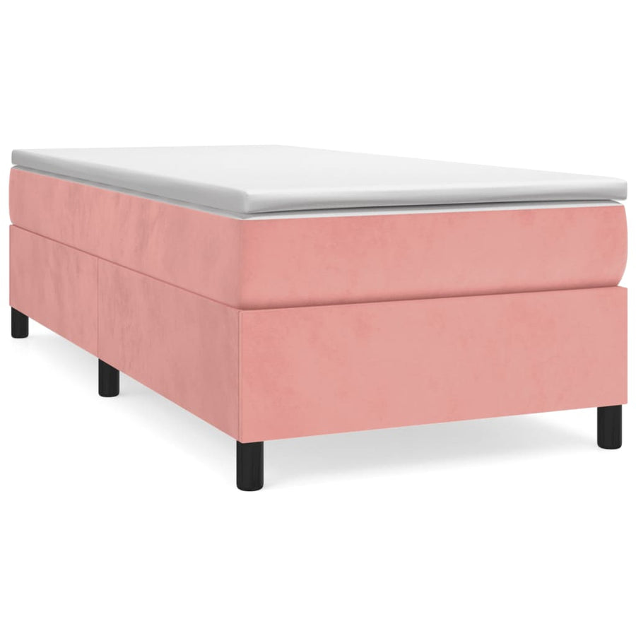 Boxspringframe Fluweel Roze 90 x 190 cm 35 cm