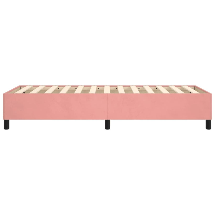 Boxspringframe Fluweel Roze 90 x 190 cm 35 cm