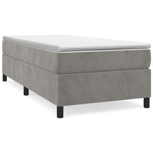 Boxspringframe Fluweel Lichtgrijs 90 x 200 cm 35 cm