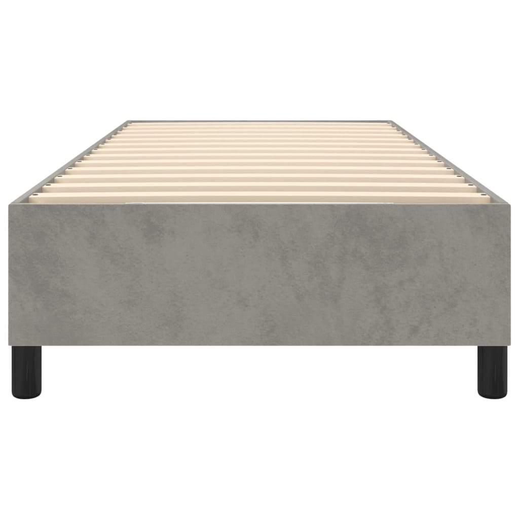 Boxspringframe Fluweel Lichtgrijs 90 x 200 cm 35 cm