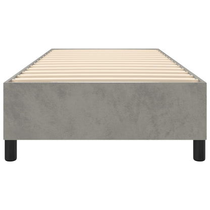 Boxspringframe Fluweel Lichtgrijs 90 x 200 cm 35 cm