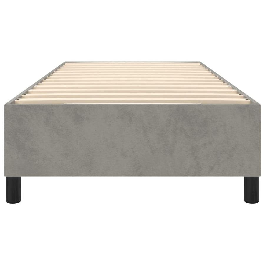 Boxspringframe Fluweel Lichtgrijs 90 x 200 cm 35 cm