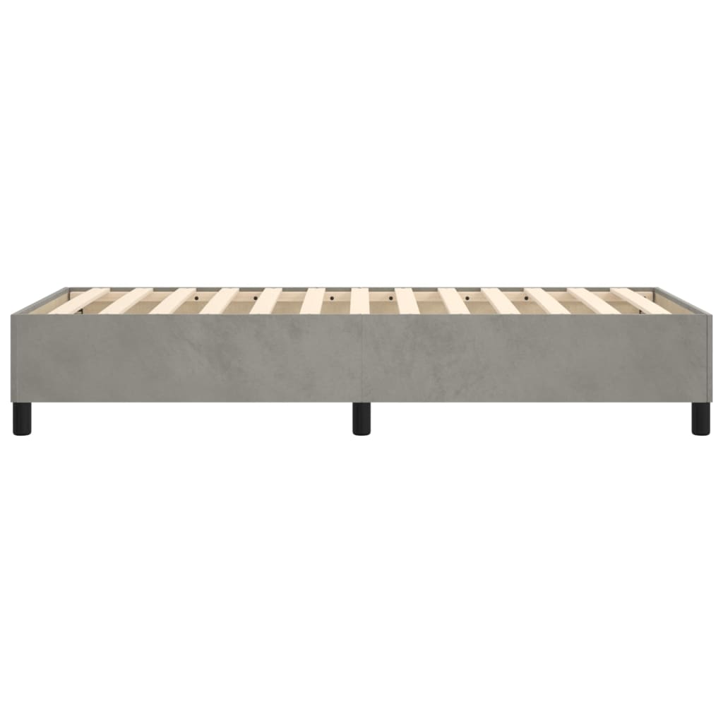 Boxspringframe Fluweel Lichtgrijs 90 x 200 cm 35 cm
