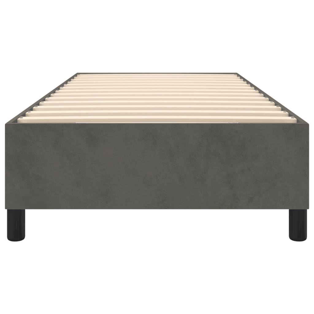 Boxspringframe Fluweel Donkergrijs 90 x 200 cm 35 cm