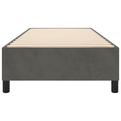 Boxspringframe Fluweel Donkergrijs 90 x 200 cm 35 cm