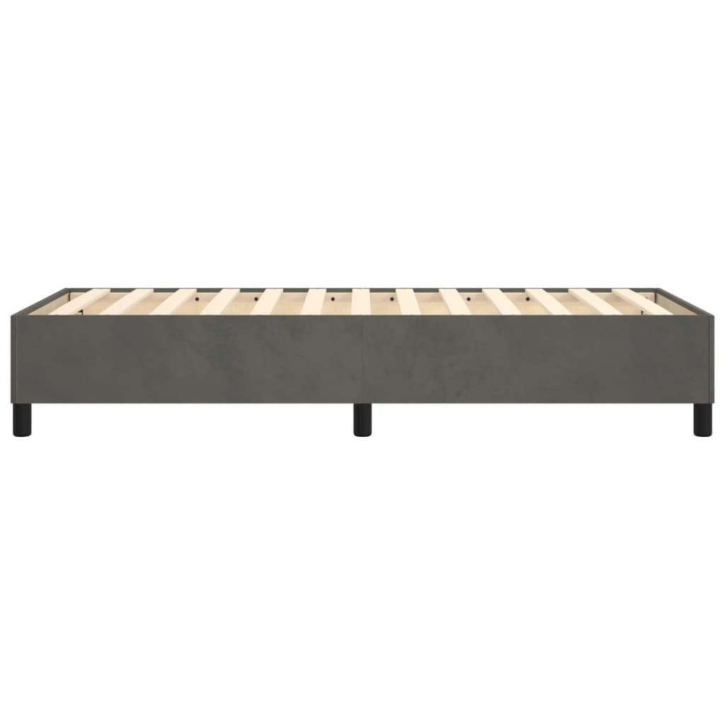Boxspringframe Fluweel Donkergrijs 90 x 200 cm 35 cm