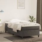 Boxspring bed 90x200 cm fluweel donkergrijs