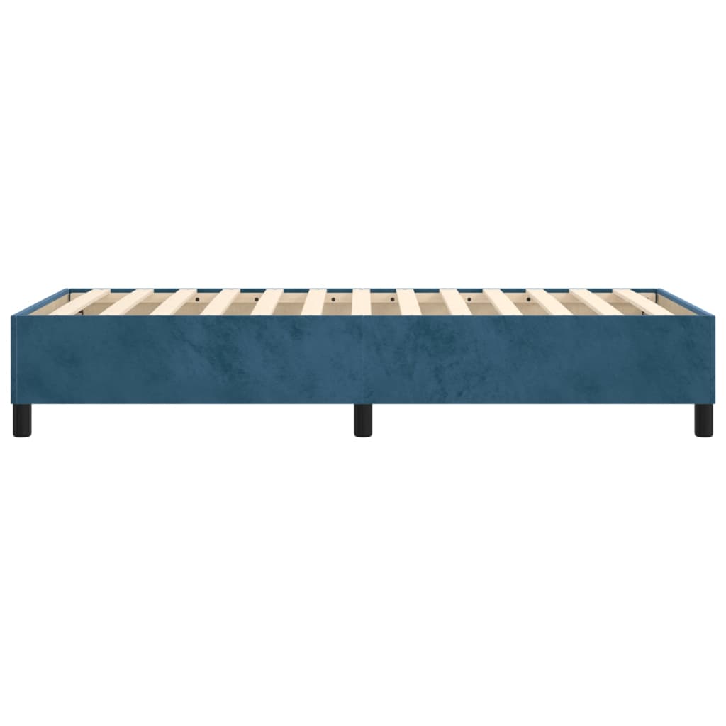 Boxspringframe Fluweel Donkerblauw 90 x 200 cm 35 cm