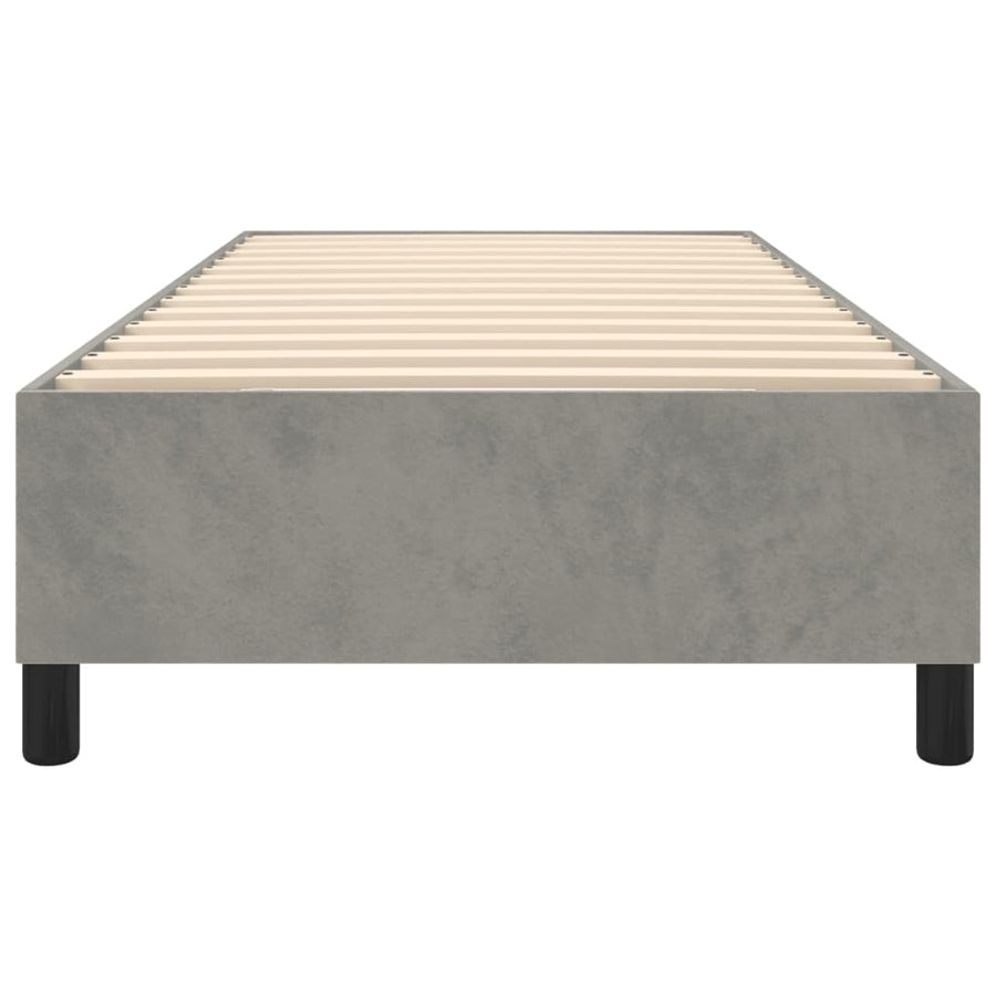 Boxspringframe Fluweel Lichtgrijs 100 x 200 cm 35 cm