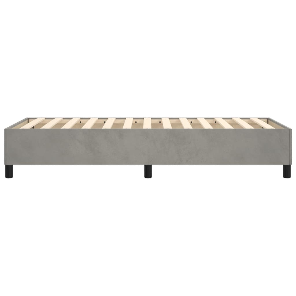 Boxspringframe Fluweel Lichtgrijs 100 x 200 cm 35 cm