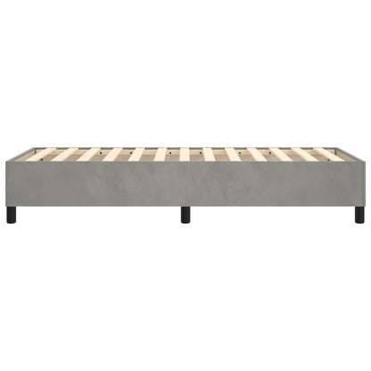 Boxspringframe Fluweel Lichtgrijs 100 x 200 cm 35 cm