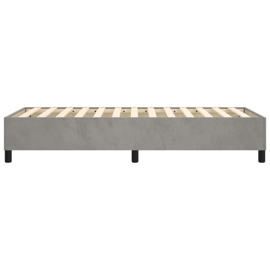 Boxspringframe Fluweel Lichtgrijs 100 x 200 cm 35 cm