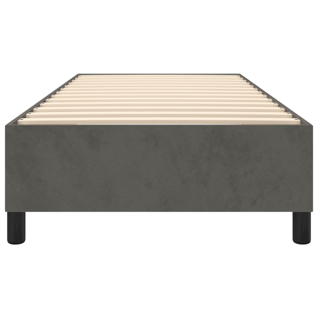 Boxspringframe Fluweel Donkergrijs 100 x 200 cm 35 cm
