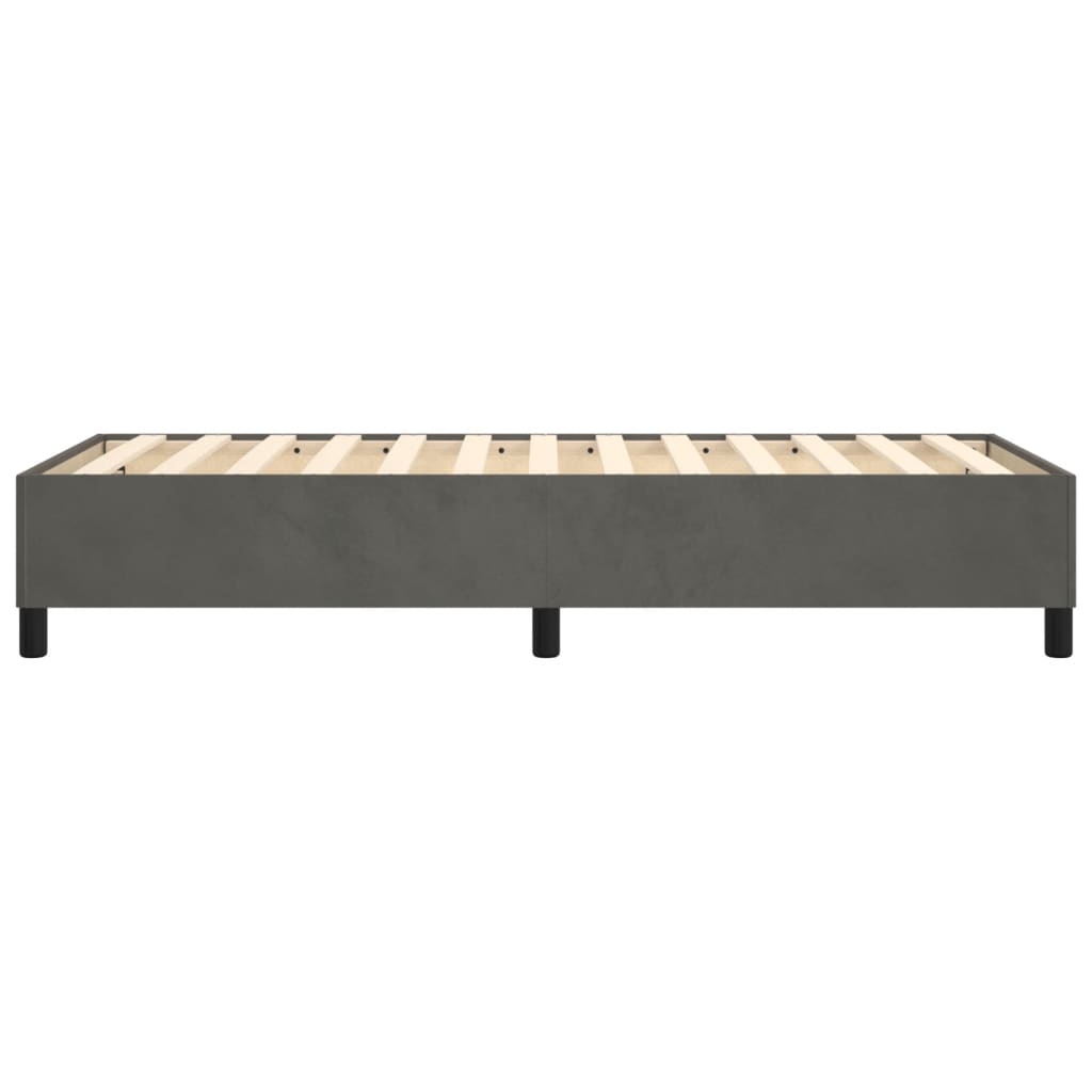 Boxspringframe Fluweel Donkergrijs 100 x 200 cm 35 cm