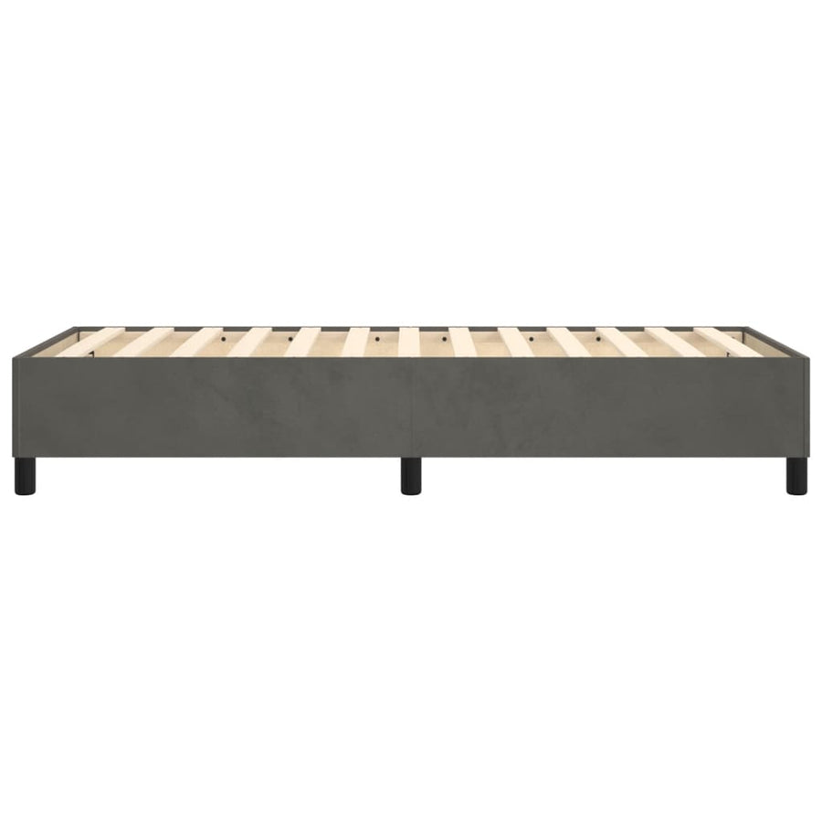 Boxspringframe Fluweel Donkergrijs 100 x 200 cm 35 cm
