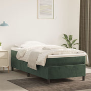 Boxspring bed 100x200 cm donkergroen fluweel