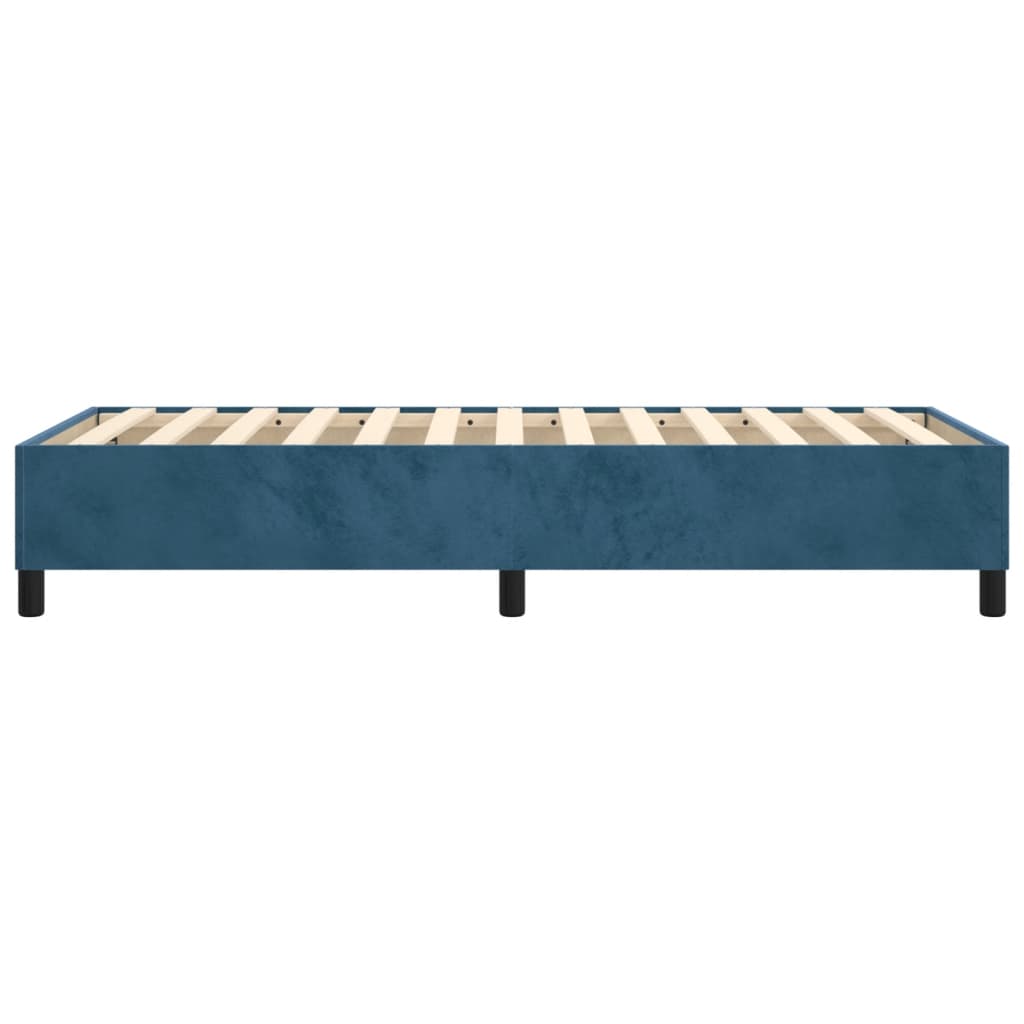 Boxspringframe Fluweel Donkerblauw 100 x 200 cm 35 cm
