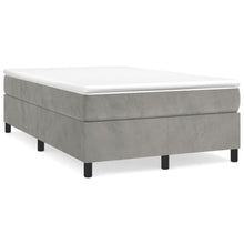 Boxspringframe Fluweel Lichtgrijs 120 x 200 cm 35 cm