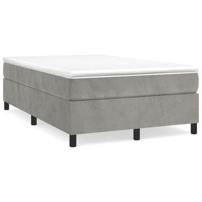 Boxspringframe Fluweel Lichtgrijs 120 x 200 cm 35 cm