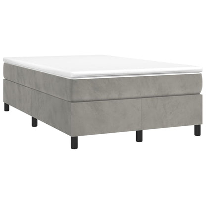 Boxspringframe Fluweel Lichtgrijs 120 x 200 cm 35 cm