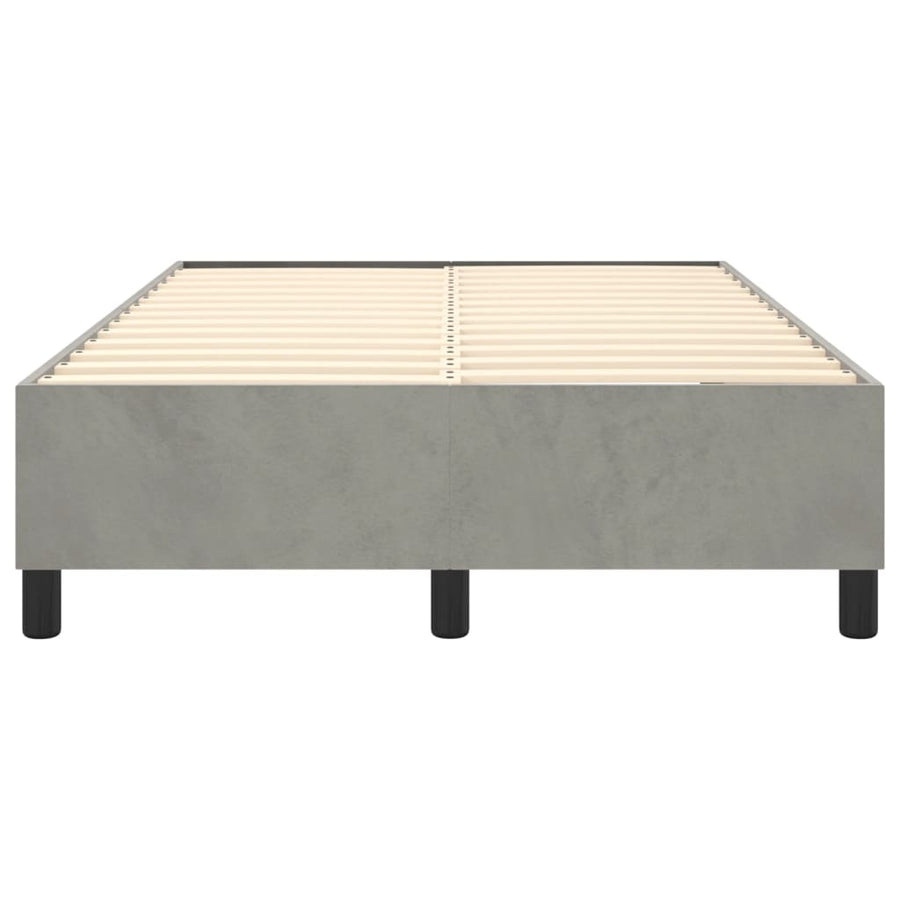 Boxspringframe Fluweel Lichtgrijs 120 x 200 cm 35 cm