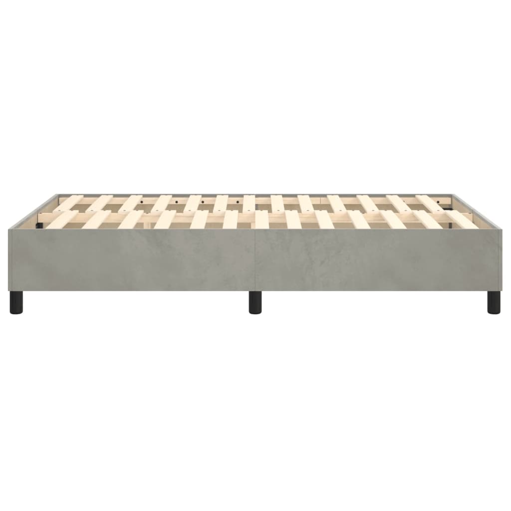 Boxspringframe Fluweel Lichtgrijs 120 x 200 cm 35 cm