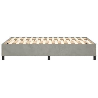 Boxspringframe Fluweel Lichtgrijs 120 x 200 cm 35 cm