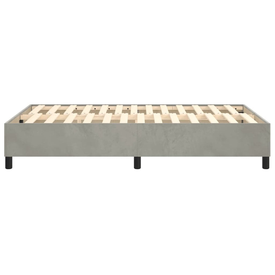 Boxspringframe Fluweel Lichtgrijs 120 x 200 cm 35 cm