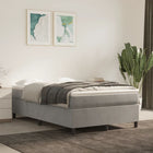 Bedframe 120x200 cm fluweel lichtgrijs