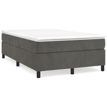 Boxspringframe Fluweel Donkergrijs 120 x 200 cm 35 cm