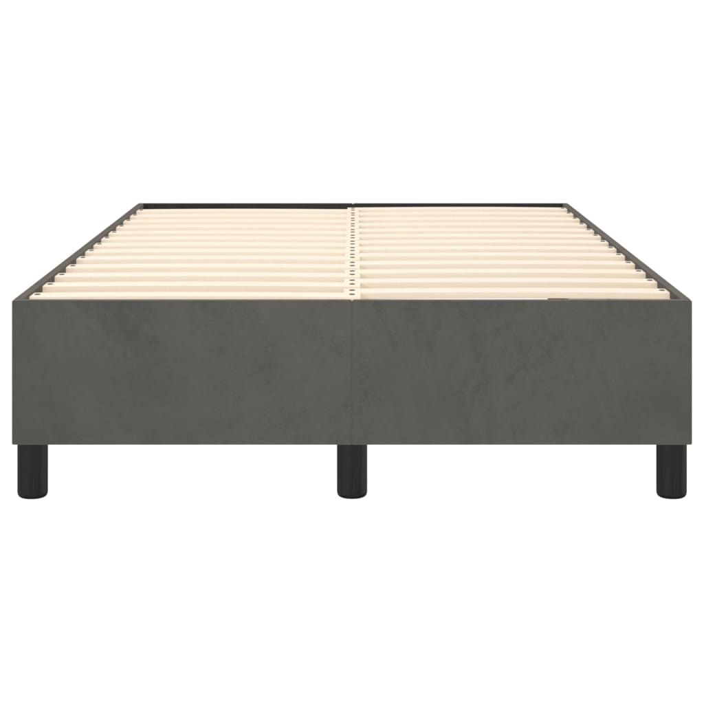 Boxspringframe Fluweel Donkergrijs 120 x 200 cm 35 cm