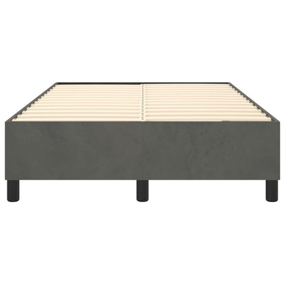 Boxspringframe Fluweel Donkergrijs 120 x 200 cm 35 cm