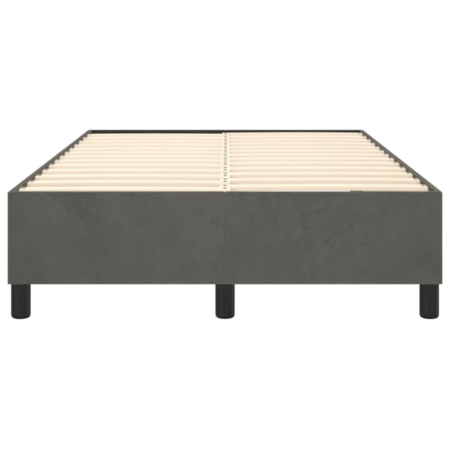 Boxspringframe Fluweel Donkergrijs 120 x 200 cm 35 cm