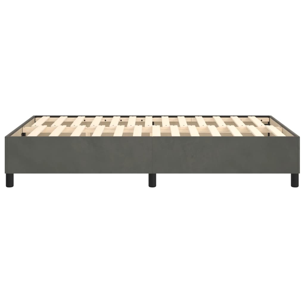 Boxspringframe Fluweel Donkergrijs 120 x 200 cm 35 cm