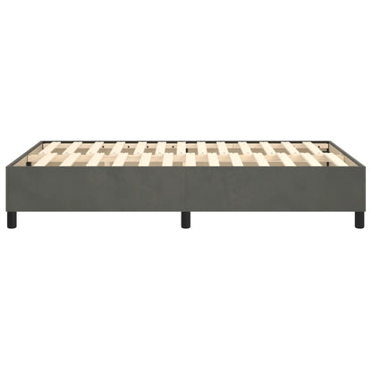 Boxspringframe Fluweel Donkergrijs 120 x 200 cm 35 cm