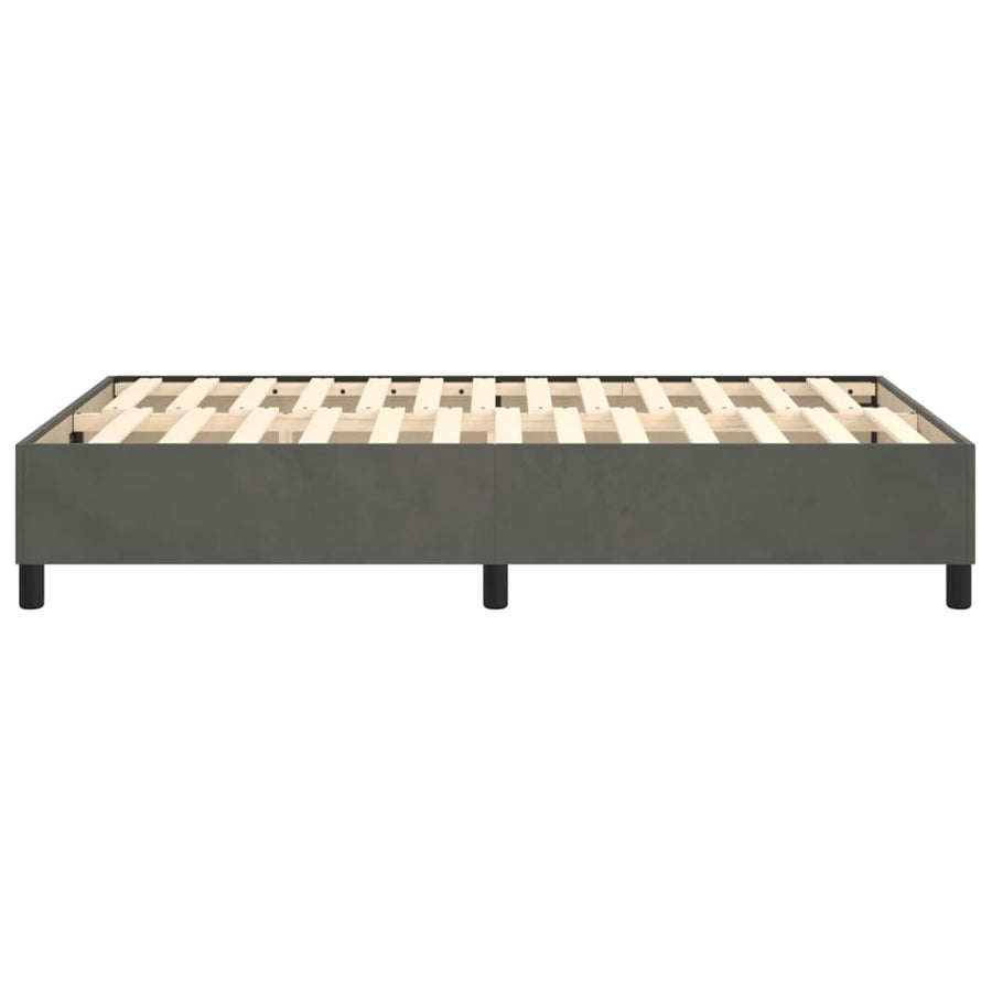 Boxspringframe Fluweel Donkergrijs 120 x 200 cm 35 cm