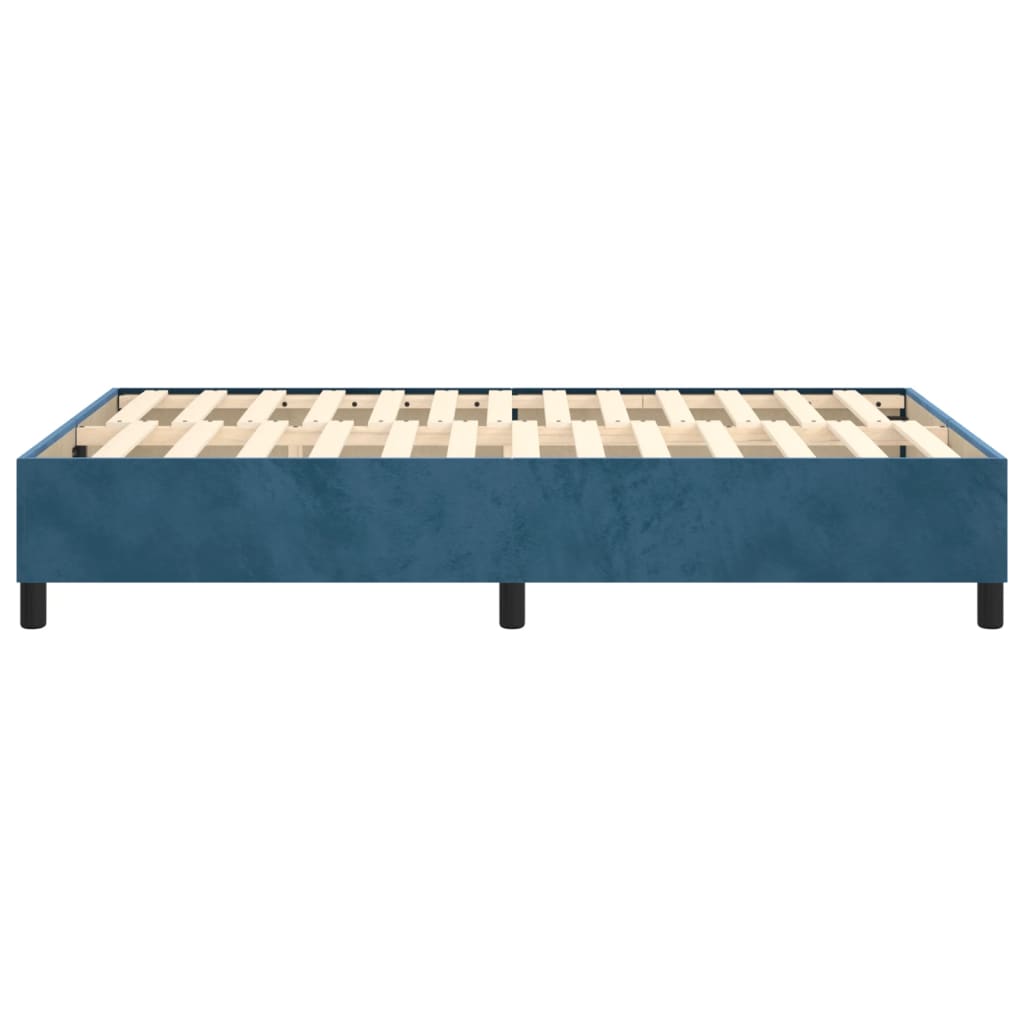 Boxspringframe Fluweel Donkerblauw 120 x 200 cm 35 cm